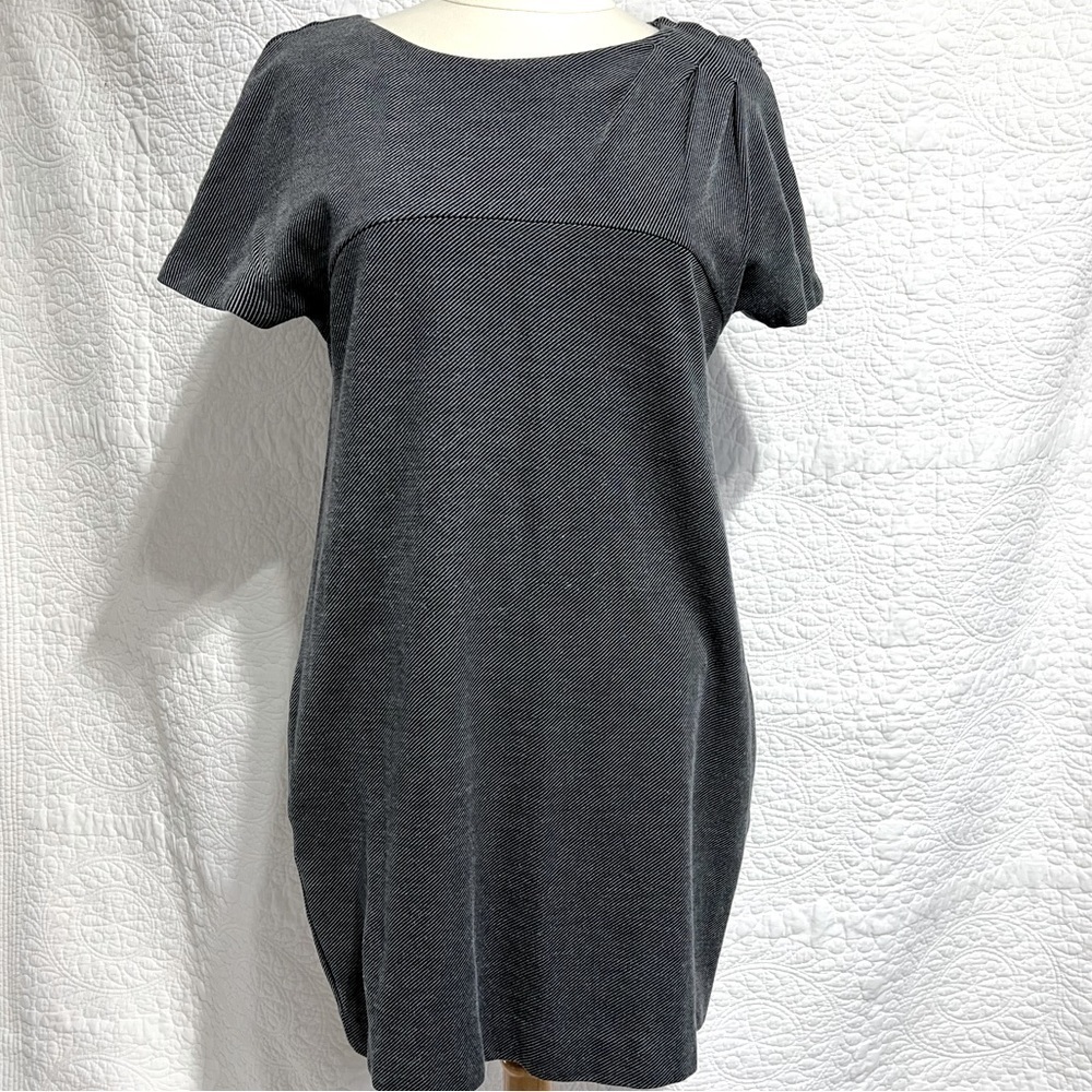 Hugo Boss Womens Short Sleeved Mini Striped Pocket Dress, Size Medium